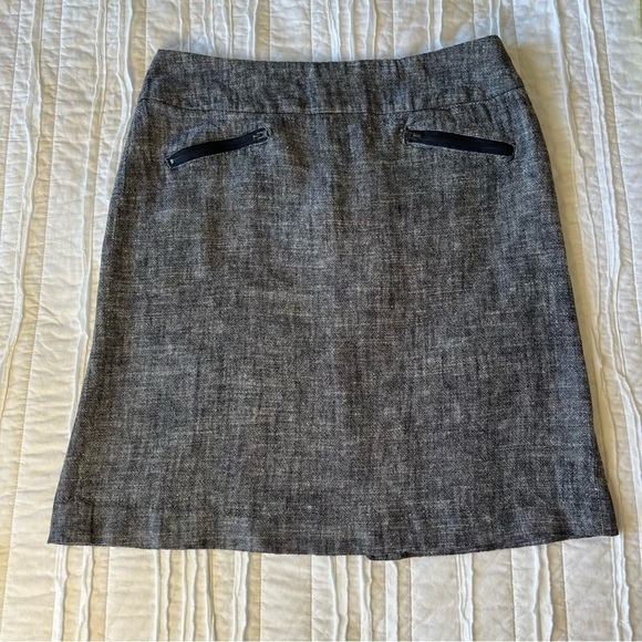 2/$30 Sandro Studio linen blend chambray blue pencil skirt.  SZ 8 - Picture 14 of 14